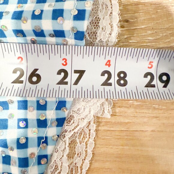 Dorothy Wizard of Oz Girls Halloween Dress Up Costume Dress with Bows Med 8-10 - Picture 9 of 9